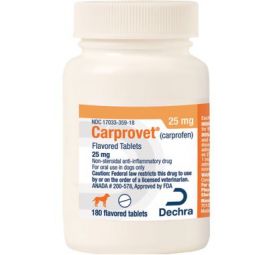 Carprovet (Carprofen) Flavored Tablets 25mg 180 Count