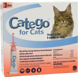 Catego Flea & Tick for Cats Over 1.5 lbs 3 Month