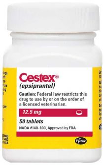 Cestex (Epsiprantel) 12.5mg 50 Tablets