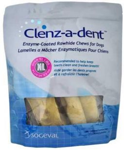 Clenz-a-dent Rawhide Chews for Dogs X-Large 15 Count