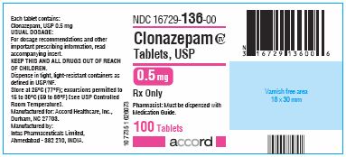 Clonazepam 0.5mg PER TABLET