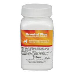 Drontal Plus for Dogs 136 mg (large) PER TABLET