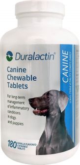 Duralactin Canine Chewable Tablets Vanilla Flavor 180 Count