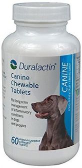 Duralactin Canine Chewable Tablets Vanilla Flavor 60 Count