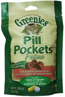 Feline Greenies Pill Pocket- Salmon (1.6 oz) 45 ct