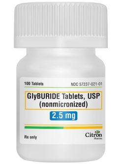 Glyburide 2.5mg 100 Tablets