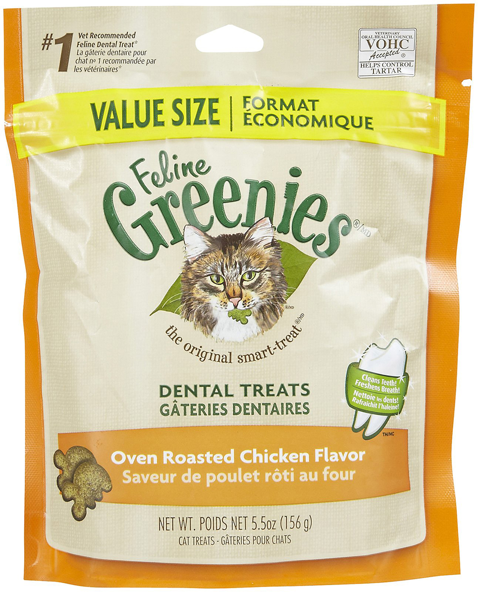 Greenies Feline Dental Treats - Oven Roasted Chicken 5.5oz