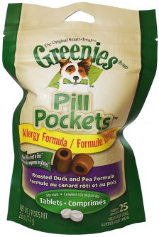 Greenies Pill Pockets Roasted Duck and Pea (2.6 oz) 25 ct