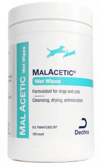 Malacetic Wet Wipes Dry Bath 100 ct