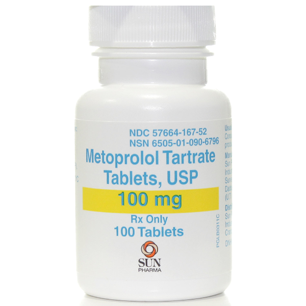 Metoprolol Tartrate 100 mg 100 Tablets