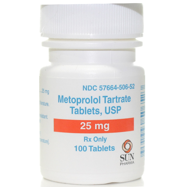Metoprolol Tartrate 25 Mg 100 Tablets