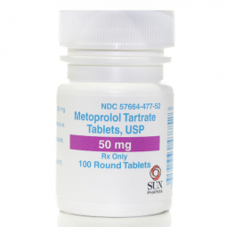 Metoprolol Tartrate 50 mg 100 Tablets