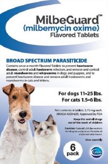 MilbeGuard For Dogs 11-25lbs / Cats 1.5-6lbs 6 Month