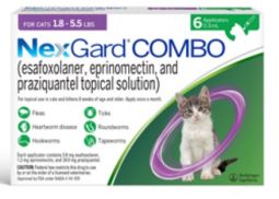 NexGard COMBO For Cats 1.8 - 5.5 lbs 6 Month