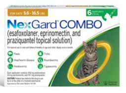 NexGard COMBO For Cats 5.6 - 16.5 lbs 6 Month