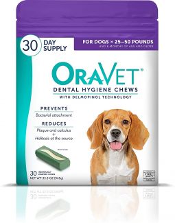 Oravet Dental Hygiene Chews Medium 30 Count