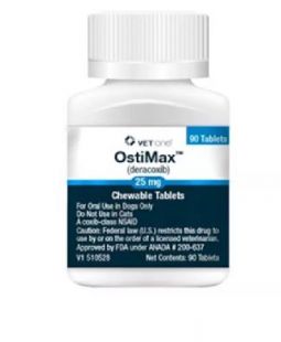 OstiMax (deracoxib) Chewable 25mg 90 Tablets
