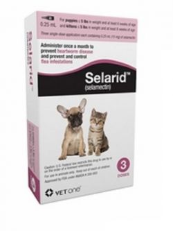 Selarid (Selamectin) for Puppies and Kittens up to 5 lbs 3 Month