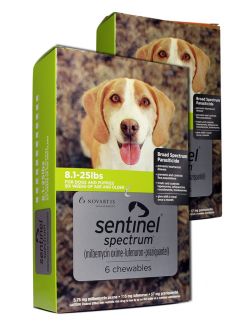 Sentinel Spectrum For Dogs 8.1-25 lbs 12 Month