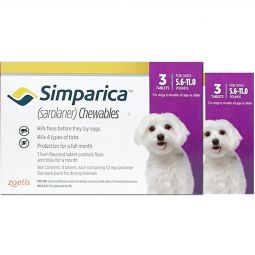 Simparica Chewable For Dogs 5.6-11 lbs 6 TABLETS