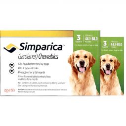 Simparica Chewable For Dogs 44.1-88 lbs 6 TABLETS