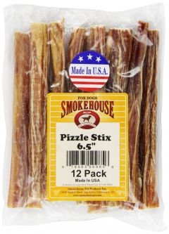 Smokehouse Pizzle Sticks 6-1/2-Inch Dog Treats, 12-Pack