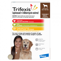 Trifexis For Dogs 60.1-120lbs 1 Month