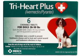 Tri-Heart Plus For Dogs 26-50lbs 6 Month