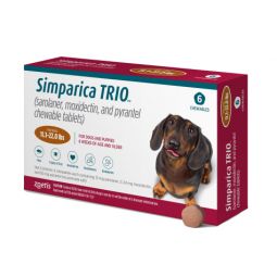 Simparica Trio For Dogs 11.1-22 lbs 6 Tablets