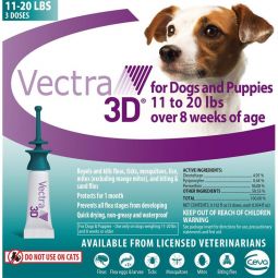 Vectra 3D For Dogs 11-20 lbs 3 Pack