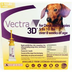 Vectra 3D For Dogs 5-10 lbs 3 Pack