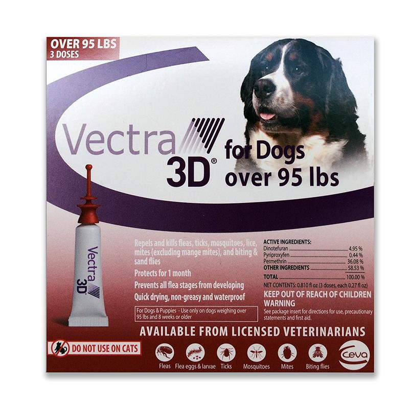 Vectra 3D For Dogs Over 95 lbs 3 Pack