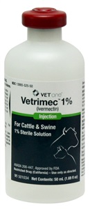 Vetrimec Injection (Ivermectin 1 %) 50mL